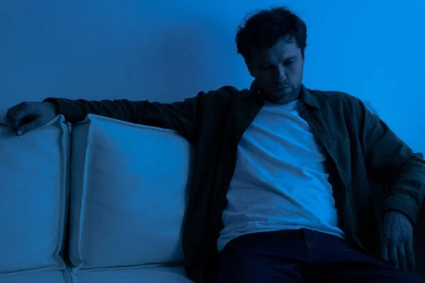 Men's blue jacket with zippered front